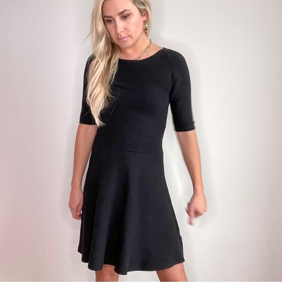 Trina Turk Black Ripped Fit and Flare Dress - Picture 15 of 15